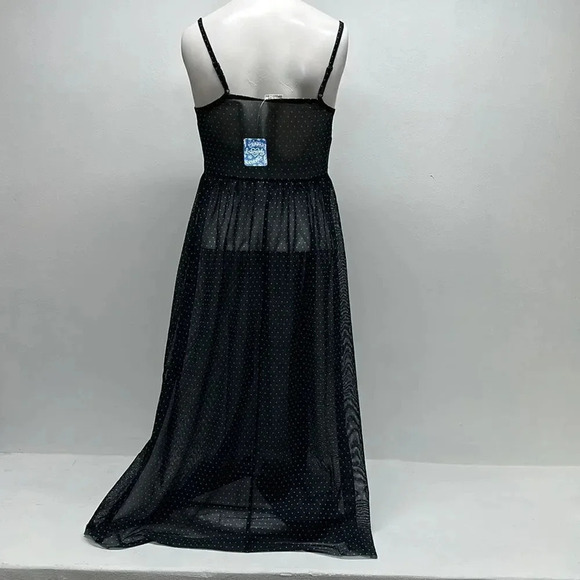 Free People Intimately Madeline Slip Dress Sheer Polka Dot New Navy Size Small - Picture 8 of 10